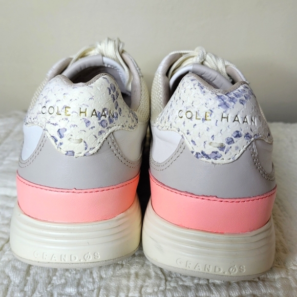 Cole Haan Grand Crosscourt Sneakers 9.5 Snakeskin Print Leather Low Top Casual - Picture 6 of 11